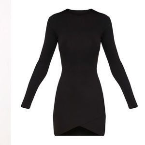 Black wrap skirt dress